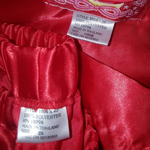 Moon Dance Red Pajama Robe Pant Set - Picture 7 of 8